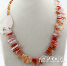 Assorted Natural Color Round Aagate och Branch Shape Agate Halsband