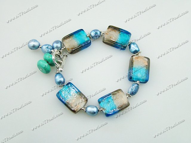 pearl colored glaze bracelet