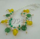 Wholesale Jewelry-pearl turquoise colored glaze necklace