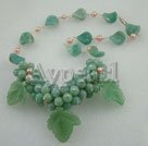 Wholesale Gemstone Jewelry-Amazon stone pearl necklace