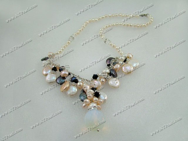 pearl crystal moonlight crystal necklace