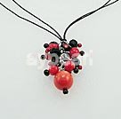 Wholesale Jewelry-black crystal coral necklace