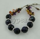 Wholesale Gemstone Jewelry-pearl gem agate necklace