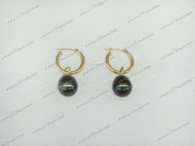 black pearl earrings