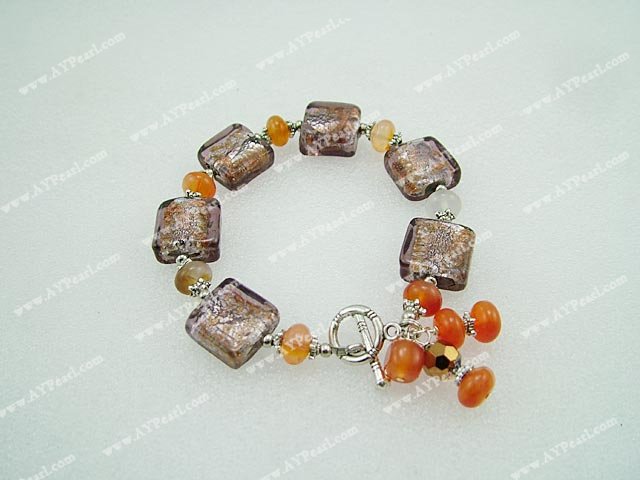 colored glaze agate bracelet