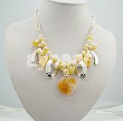 Wholesale Gemstone Jewelry-pearl topaz necklace