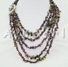 Wholesale Gemstone Necklace-garnet tourmaline necklace