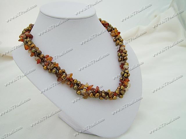 pearl agate necklace