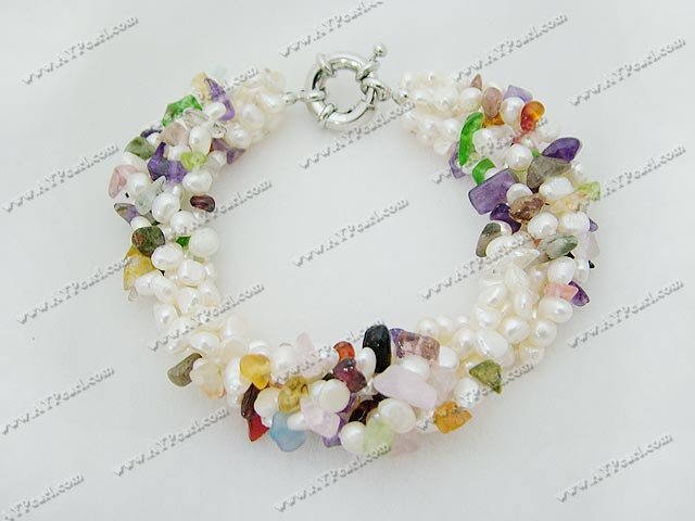 pearl multi-stone bracelet