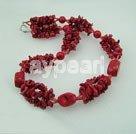 coral blood stone necklace