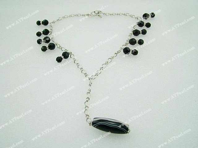 agate crystal necklace