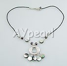 Wholesale Jewelry-black lip shell and pearl necklace