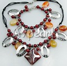 Wholesale Gemstone Jewelry-garnet agate set