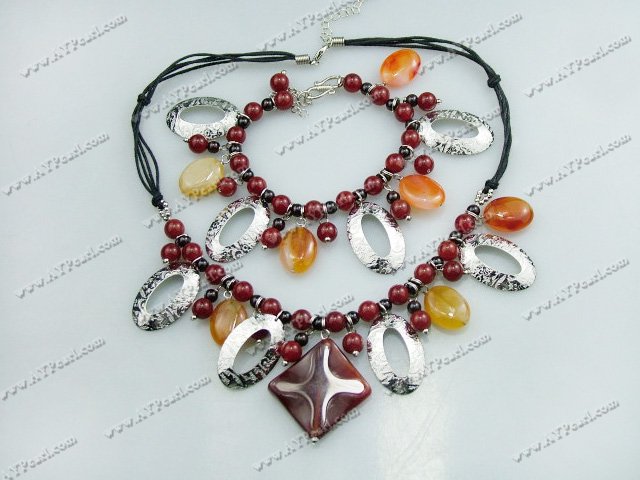 garnet agate set