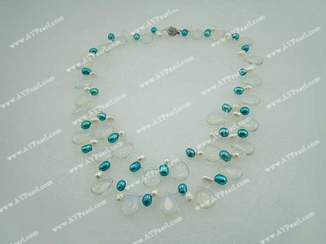 pearl opal necklace