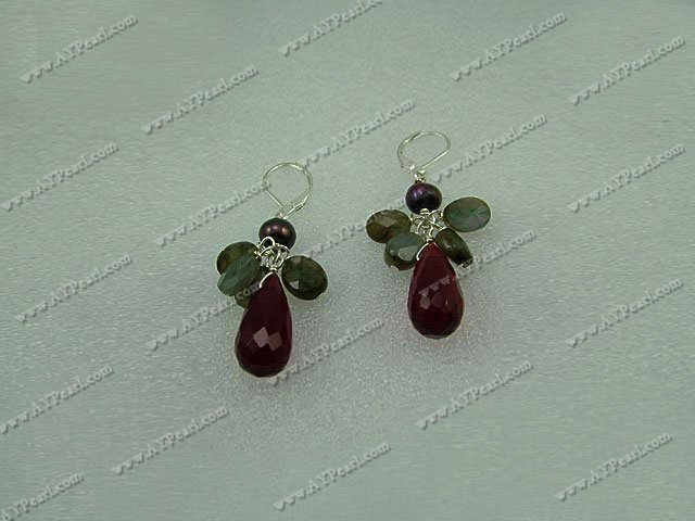 flashing stone earrings