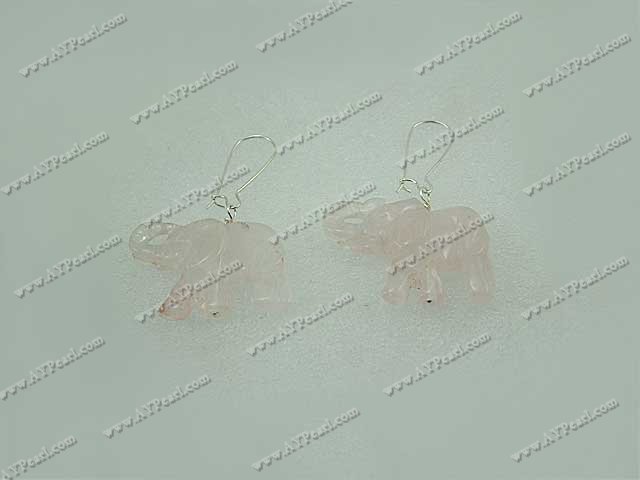 rose quartz earrings