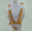 Wholesale Jewelry-yellow jade yellow crystal necklace