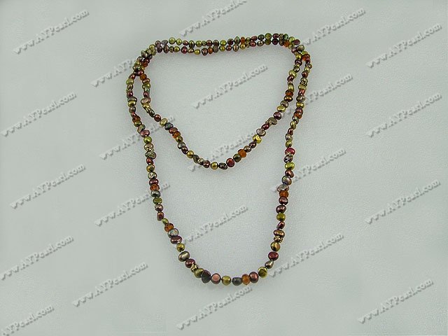 dyed pearl necklace