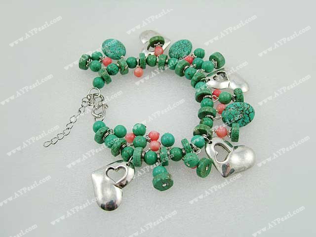 coral turquoise bracelet