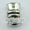 ccb imitation silver metal beads, 6*10mm tube, sold by per pkg