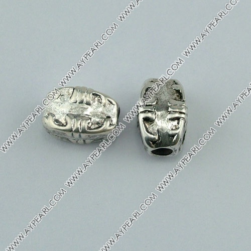 ccb imitation silver metal beads, 14*20mm oblong, sold by per pkg