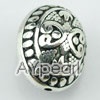 ccb imitation silver metal beads, 18mm oval, sold by per pkg