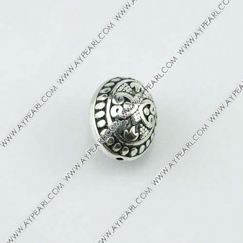 ccb imitation silver metal beads, 18mm oval, sold by per pkg