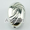 ccb imitation silver metal beads, 14*18mm oval with pattern, sold by per pkg