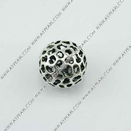 imitation silver zinc metal beads, 16mm ball, sold by per pkg