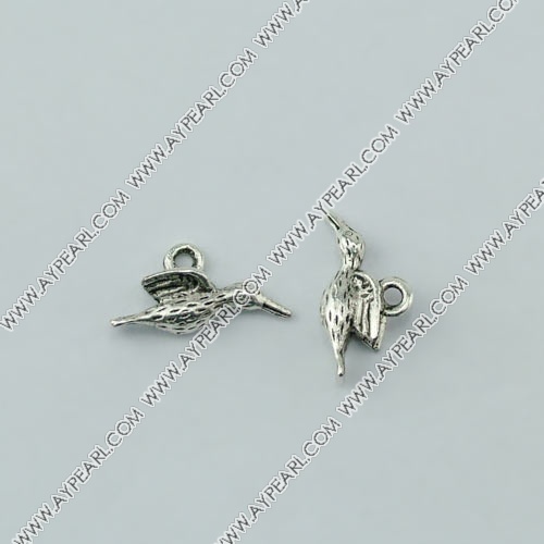 imitation silver metal beads, 14mm, animal pendant, sold by per pkg