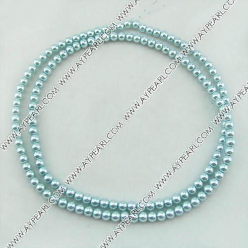 acrylic pearl beads,light blue, 6mm round, sold by per 33-inch strand