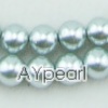 acrylic pearl beads, silver blue, 8mm round, sold by per 33-inch strand