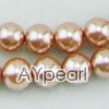 acrylic pearl beads, gold, 8mm round, sold by per strand