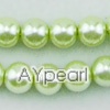 acrylic pearl beads, green, 8mm round, sold by per strand