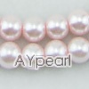 acrylic pearl beads, pink, 8mm round, sold by per strand