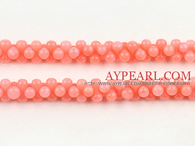 Coral Beads, Pink, 4*8mm faceted peanut shape, Sold per 15.7-inch strand