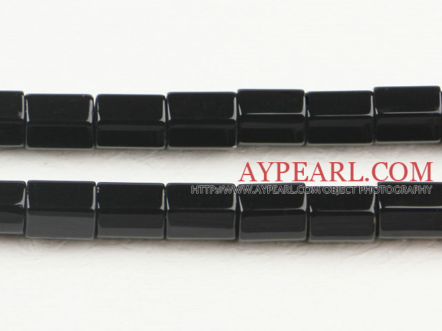 black agate beads,8*10mm cylinder,Grade A,sold per 15.75-inch strand