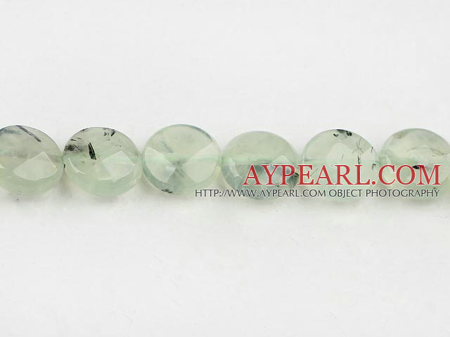 Prehnite beads,12mm flat oval,Sold per 15.75-inch strands