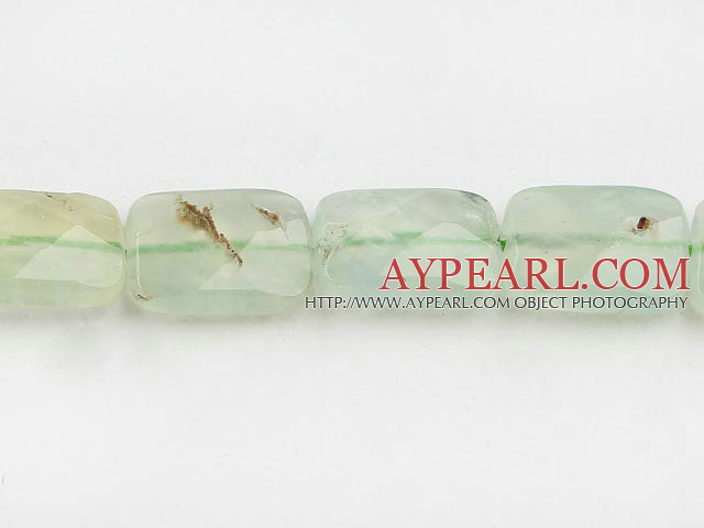 Prehnite beads,13*18mm rectangle,Sold per 15.75-inch strands