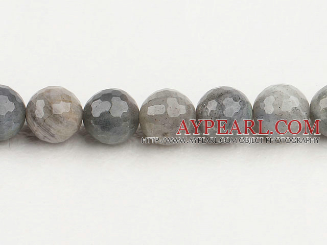 Flashing Stone beads,12mm round, faceted,Sold per 15.75-inch strands