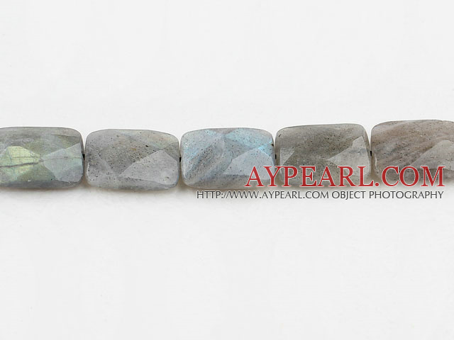 Flashing Gemstone Beads, 12*16mm faceted rectangle shape,Sold per 15.7-inch strands