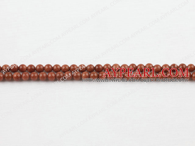 gold sand stone beads,4mm round ,sold per 15.75-inch strand