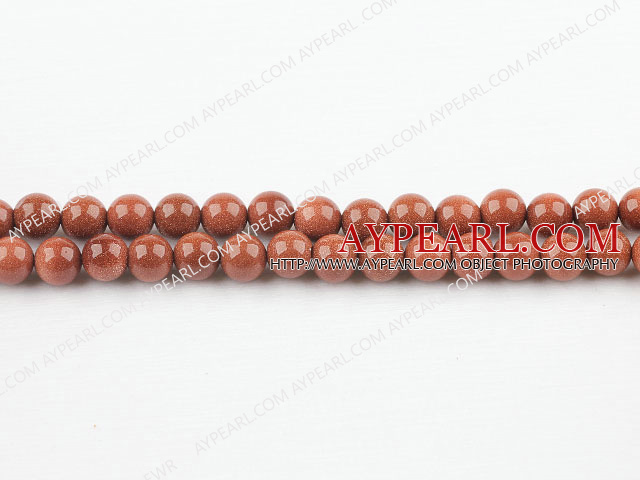 gold sand stone beads,8mm round ,sold per 15.75-inch strand