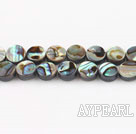 paua shell beads,6mm flat oval,Sold per 15.75-inch strands