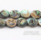 paua shell beads,12mm flat oval,Sold per 15.75-inch strands