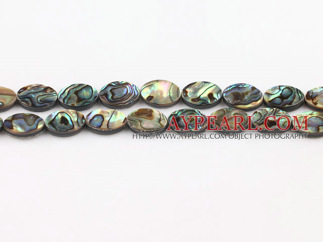 paua shell beads,10*14mm flat oval,Sold per 15.75-inch strands