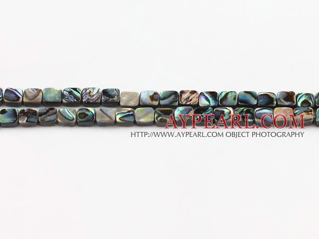 paua shell beads,6mm square,Sold per 15.75-inch strands