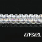 white crystal beads ,6mm round,color added,sold per 15.75-inch strand