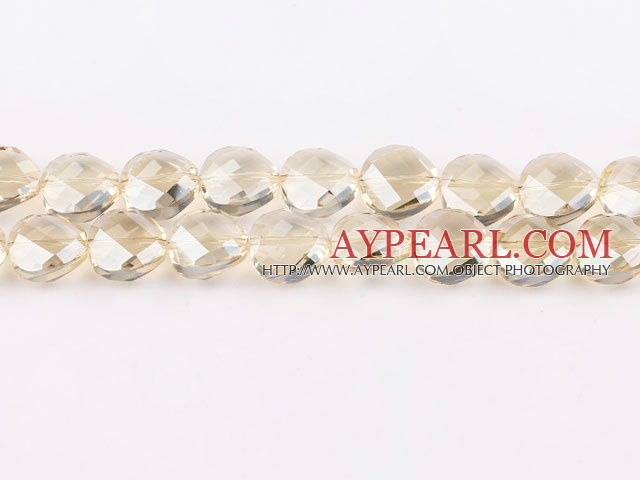 manmade crystal beads,6*12mm potato slice, accompany with the chanpagne color, sold per 14.17inches strand